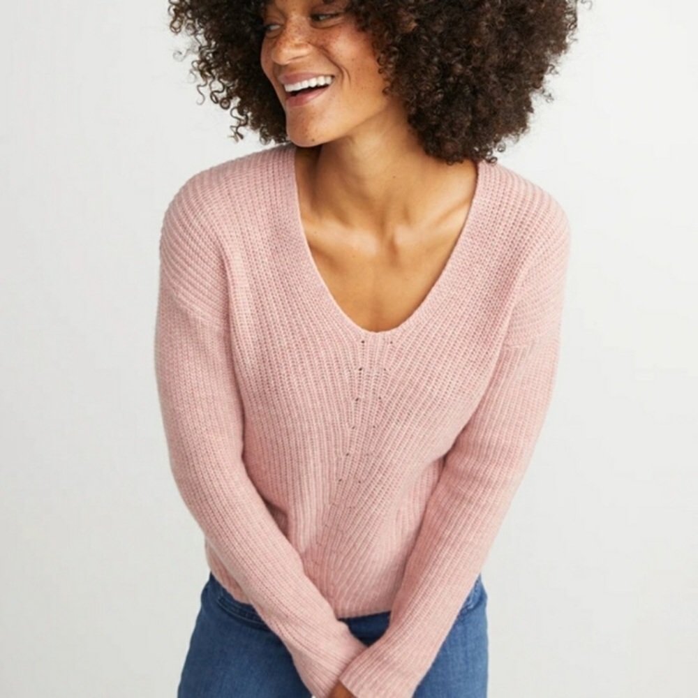 Marine Layer Pink V-neck sweater